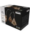 165 cm warm wit houten kerstboom kerstverlichting - 10 LED, binnen, batterij
