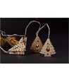165 cm warm wit houten kerstboom kerstverlichting - 10 LED, binnen, batterij