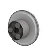 9W Wandlamp - IP44 buiten, Ø12cm, 3 lichtkleuren, Grijs, CCT