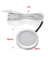 Ø6cm Sono60 meubelspot RA92 - 12V DC, Afmetingen: Ø6 cm, opbouw, kastverlichting, geborsteld staal