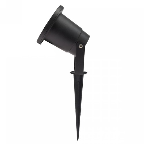FLORI GU10 - Aluminium, verstelbare hoek, IP65, 98x145mm, zwart, grondpin, zonder lichtbron