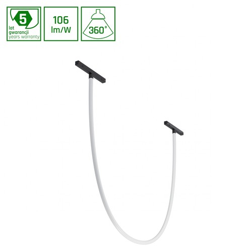 150cm 24W SHIFT Neon L magnetische lichtrail, 48V - 3000K, RA>90, 106lm/W, Ø22mm