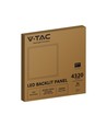 60x60 LED-paneel, 36W - Hoogte: 33mm, Witte rand