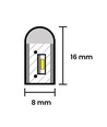 Neutraal wit 8x16 CLIP-ON Neon Flex LED - 9W per meter, IP67, 230V