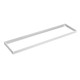 Frame voor 120x30 LED-paneel - Snel te monteren, plastic hoeken, zonder zichtbare schroeven, witte rand