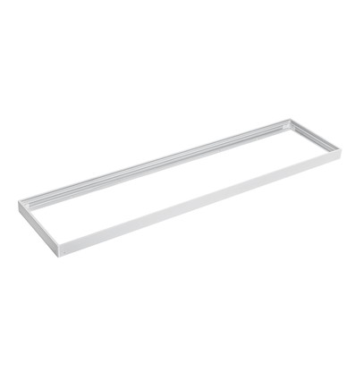 Frame voor 120x30 LED-paneel - Snel te monteren, plastic hoeken, zonder zichtbare schroeven, witte rand