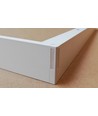 Frame voor 120x30 LED-paneel - Snel te monteren, plastic hoeken, zonder zichtbare schroeven, witte rand