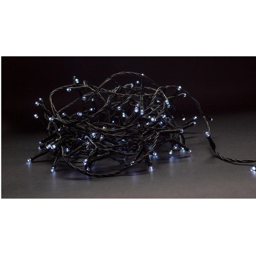 9 m. koud wit LED kerstlichtsnoer - 120 LED, IP44 buiten, 230V