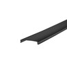 Aluminium profiel 50x20 voor inbouw - 1 meter, zwart, inclusief zwarte afdekking