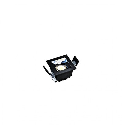 GRID Model S - Inbouw Grid 47x45x45 mm, 4W, 45° zwart zonder lichtbron