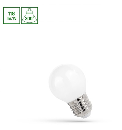 E27 5,5W LED kogellamp - G45, 650lm, 4000K, neutraal wit