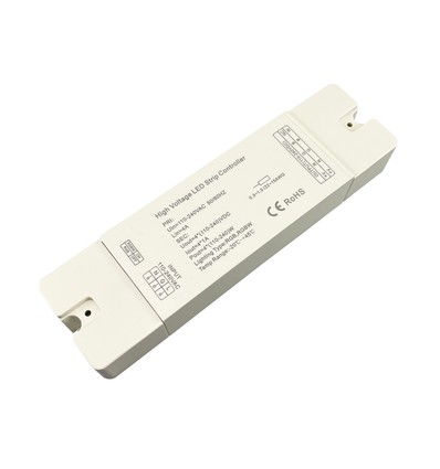RGB-controller voor 230V RGB CLIP-ON LED-strip - Incl. eindkap, RF, 230V, 50m