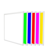 60x60 Wifi RGB+CCT LED-paneel, 36W - Hoogte: 13mm, witte rand