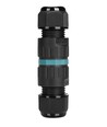Zwarte ronde lasdoos - IP68 waterdicht, zwart, 5-aderig, voor het verbinden van kabels, DALI/1-10V dim