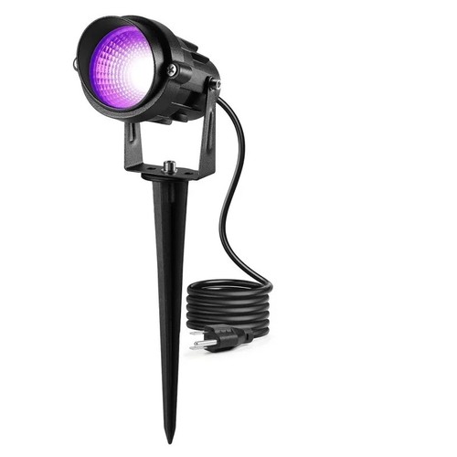 10W LED-breedstraler - IP65, zwart, werklamp, UV 395nm, ultraviolet