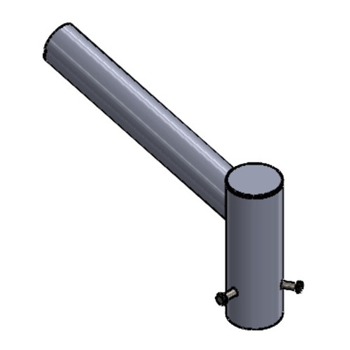 Beugel voor straatlamp - Ø48mm / Ø70mm, grijs gepoedercoat