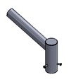 Beugel voor straatlamp - Ø48mm / Ø70mm, grijs gepoedercoat