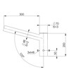 Beugel voor straatlamp - Ø48mm / Ø70mm, grijs gepoedercoat