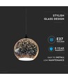 V-Tac 3D glazen hanglamp - Ø25 cm, E27