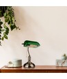 V-Tac Klassieke bureaulamp - Groen glas, 1,5 meter snoer, E27 fitting, zonder lichtbron max. 60W