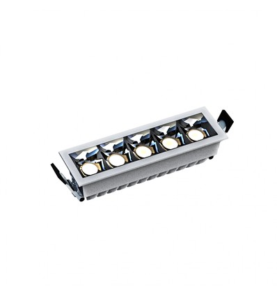 GRID - Model L - Inbouw Grid 47x45x147 mm, 13W, 45 graden, Wit, Zonder Lichtbron