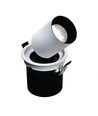 IN OUT - Model L - Inbouw Downlight, Verstelbare Verlenging en Richting 20W 36° 130x130 mm, Wit, Zonder Lichtbron