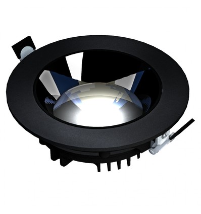 30W Model XL inbouwspot - Zwart, kantelbaar