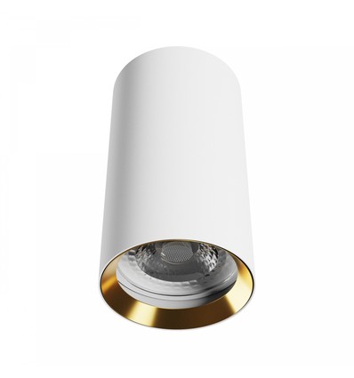 Chloe Variosa GU10 opbouw GU10 - 230V, IP20, 55x100mm, wit / goud, rond, zonder lichtbron