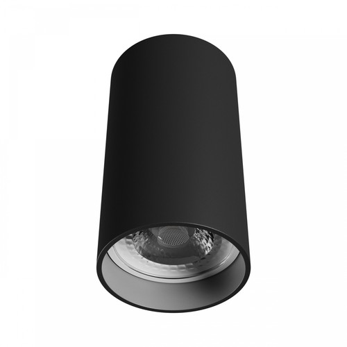 GU10 opbouwspot - Zwart, rond, plafondlamp, zonder lichtbron