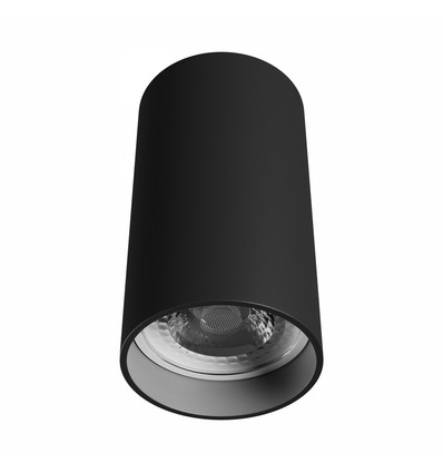 GU10 opbouwspot - Zwart, rond, plafondlamp, zonder lichtbron
