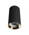 Chloe Variosa GU10 opbouw GU10 - 230V, IP20, 55x100mm, zwart / goud, rond, zonder lichtbron