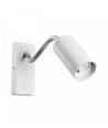 Squalla Variosa Flexi Switch GU10 - wandlamp zonder lichtbron, 230V, IP20, 55x100x410mm, wit, rond