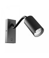 GU10 wandlamp met schakelaar en flexarm - Zwart