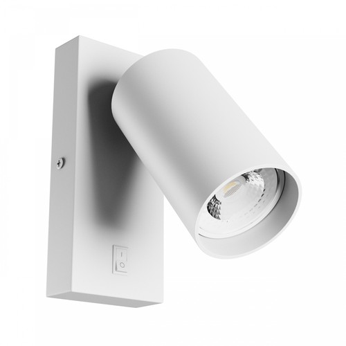 Squalla Variosa GU10 - schakelaar, wandlamp, zonder lichtbron, 230V, IP20, 55x100mm, wit, rond