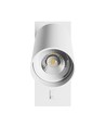 Squalla Variosa GU10 - schakelaar, wandlamp, zonder lichtbron, 230V, IP20, 55x100mm, wit, rond