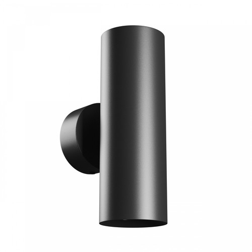Dubbele GU10 wandlamp - Rond, zwart