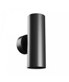 Dubbele GU10 wandlamp - Rond, zwart