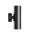 Dubbele GU10 wandlamp - Rond, zwart