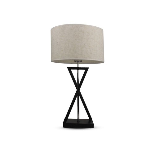 V-Tac moderne design tafellamp - Wit/zwart, 1,5 meter snoer, E27 fitting, zonder lichtbron