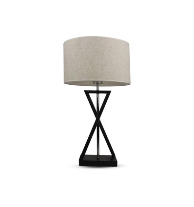 V-Tac moderne design tafellamp - Wit/zwart, 1,5 meter snoer, E27 fitting, zonder lichtbron