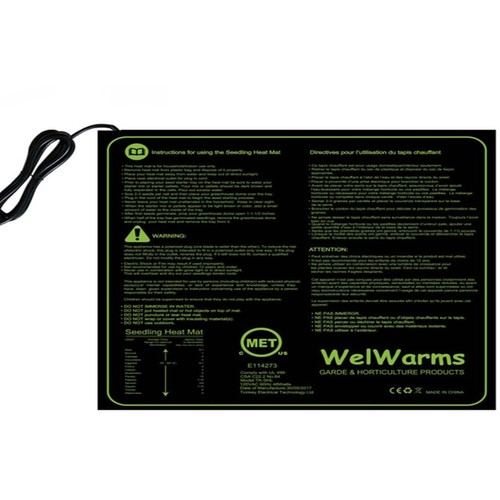 Warmtemat - 45W, voor het voorzaaien van zaden, 50 x 50 cm, 1,8 meter kabel