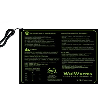 Warmtemat - 45W, voor het voorzaaien van zaden, 50 x 50 cm, 1,8 meter kabel
