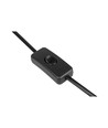 Tafellamp van zwart metaal en hout - 1,5 meter snoer, E27 fitting, zonder lichtbron