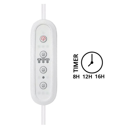 Timer voor LEDlife Pro-Grow 2.0 en Max-Grow 2.0 - 1,5 m kabel, max. 120W, kies uit 8, 12 of 16 uur