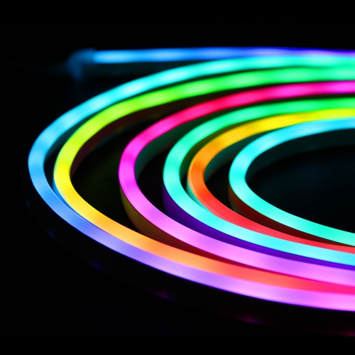 2,5m RGBIC Neon Flex complete set - USB, Bluetooth app, afstandsbediening, incl. montage, 7x15 neonflex