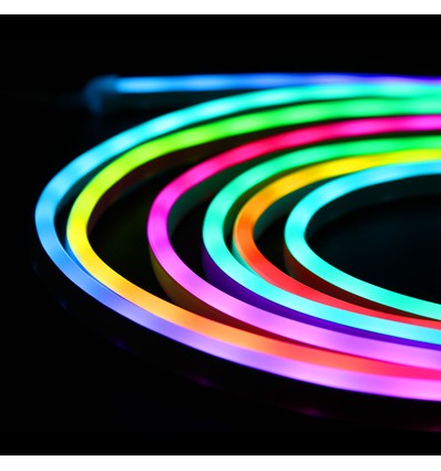 2,5m RGBIC Neon Flex complete set - USB, Bluetooth app, afstandsbediening, incl. montage, 7x15 neonflex