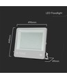 300W LED schijnwerper, 135lm/W - Samsung LED-chip, werklamp, 1m kabel, buiten