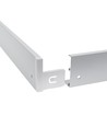 Frame voor 120x30 LED-paneel - Snel te monteren, plastic hoeken, zonder zichtbare schroeven, witte rand