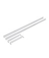 Frame voor 120x30 LED-paneel - Snel te monteren, plastic hoeken, zonder zichtbare schroeven, witte rand