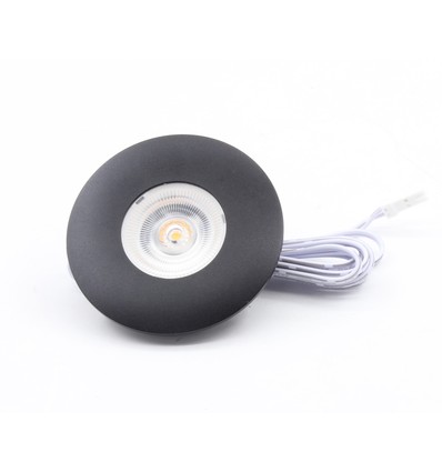 2,5W Ø6,8cm Cabi68 meubelspot RA91 - 12V DC, gat: Ø5,5 cm, afmetingen: Ø6,8 cm, zwart